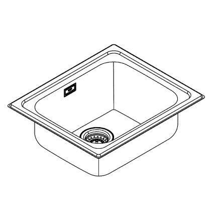 GROHE 31719SD0 - Kuchyňský dřez K200 533 × 457 mm nerez