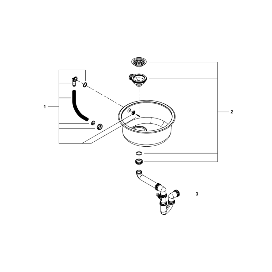 GROHE 31720SD0 - Dřez K200 440 x 440 x 180 nerez