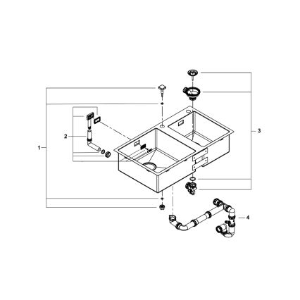 GROHE 31855SD0 - Kuchyňský dřez K700 860 × 500 mm nerez