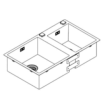 GROHE 31855SD0 - Kuchyňský dřez K700 860 × 500 mm nerez