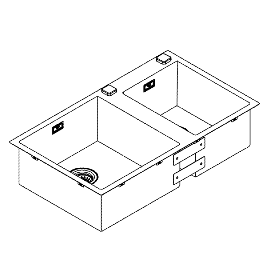 GROHE 31855SD0 - Kuchyňský dřez K700 860 × 500 mm nerez