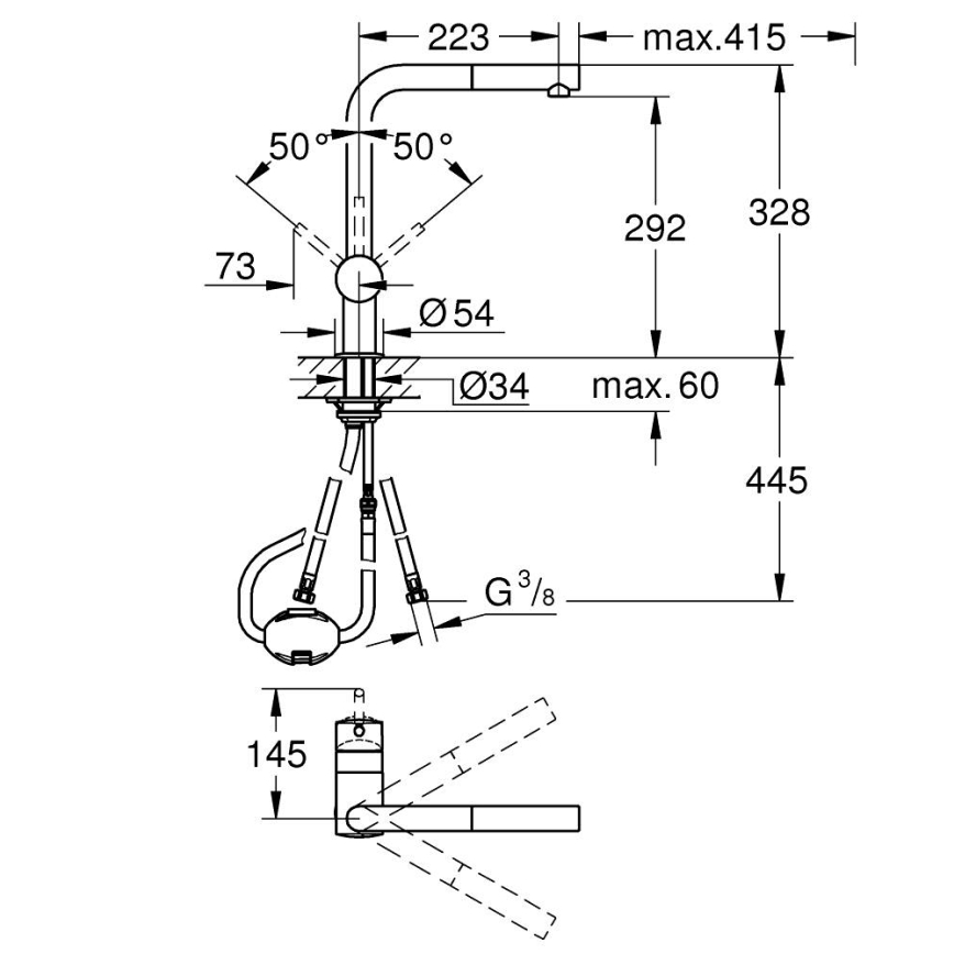 GROHE 32168DC0 - Dřezová baterie A nerez