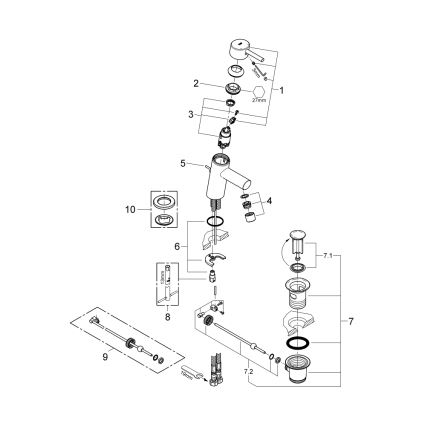 GROHE 32204001 - Umyvadlová baterie CONCETTO DN 15 lesklý chrom