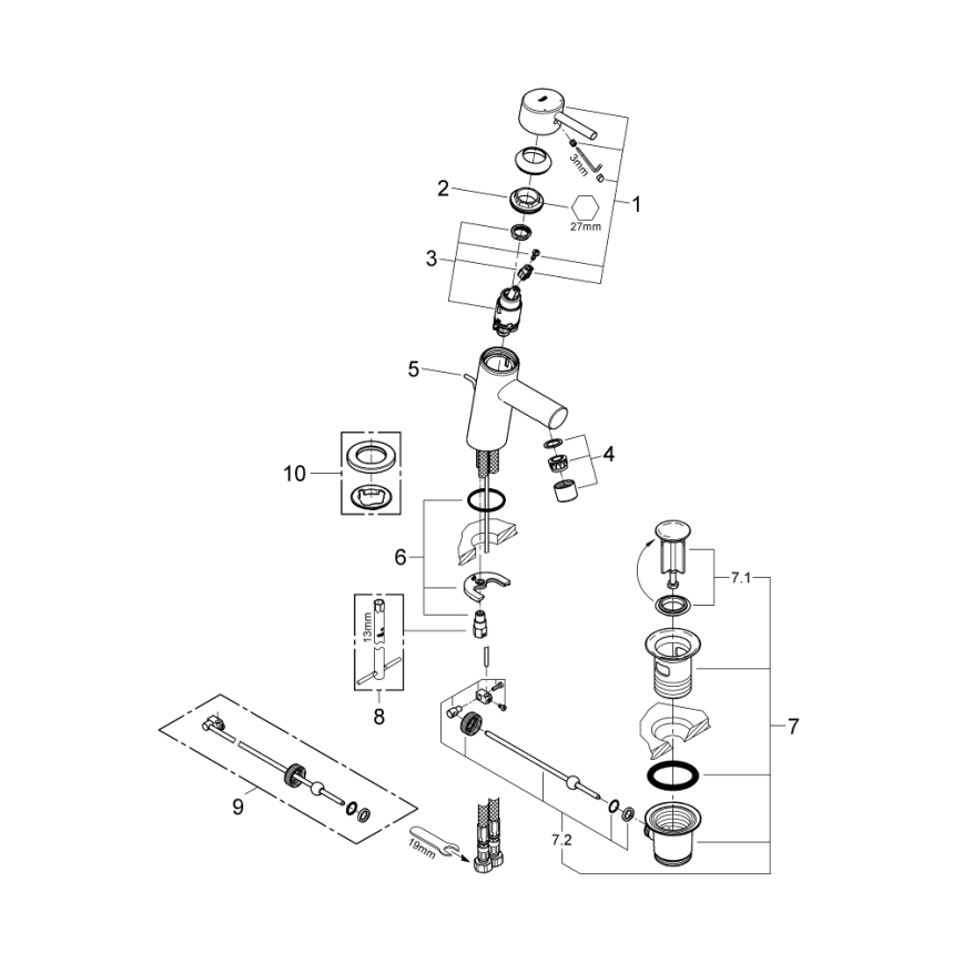 GROHE 32204001 - Umyvadlová baterie CONCETTO DN 15 lesklý chrom
