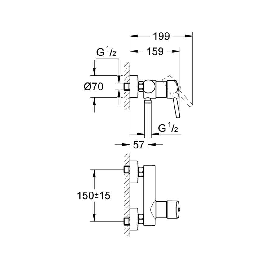GROHE 32210001 - Sprchová baterie CONCETTO DN 15 lesklý chrom