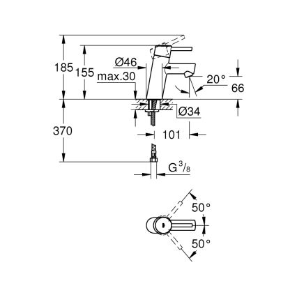 GROHE 3224010E - Umyvadlová baterie CONCETTO DN 15 lesklý chrom