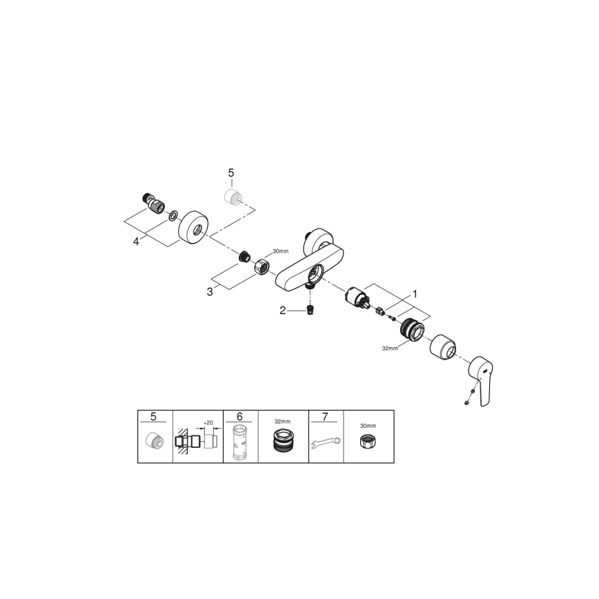 GROHE 322792432 - Sprchová baterie START DN 15 černá
