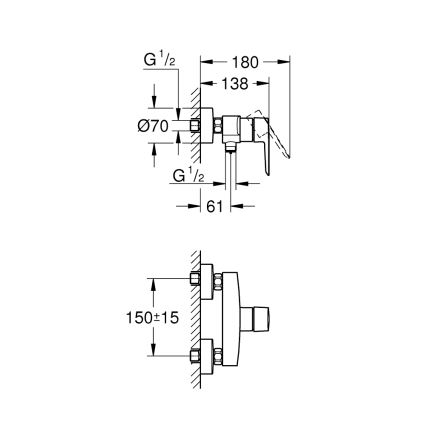 GROHE 322792432 - Sprchová baterie START DN 15 černá