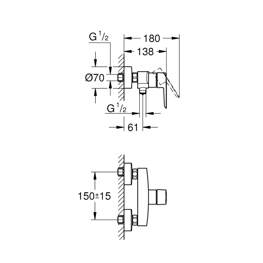 GROHE 322792432 - Sprchová baterie START DN 15 černá