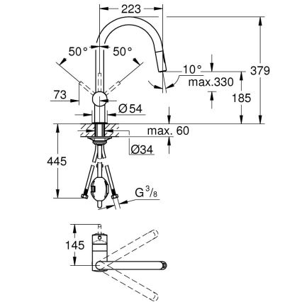 GROHE 32321DC2 - Dřezová baterie A nerez