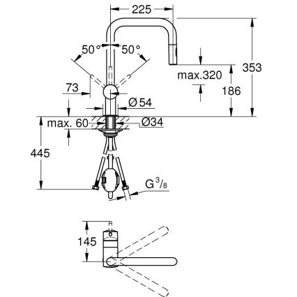 GROHE 32322002 - Dřezová baterie A lesklý chrom