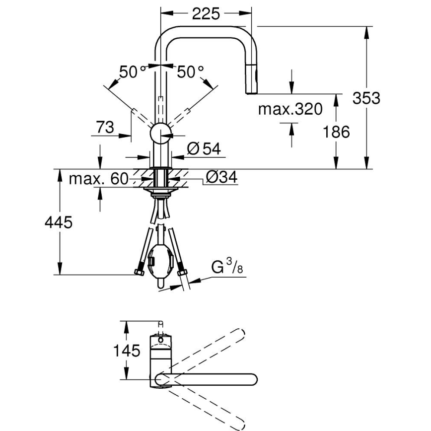 GROHE 32322DL2 - Dřezová baterie A bronzová