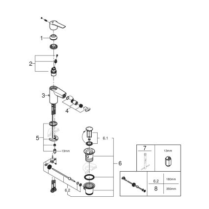 GROHE 32560002 - Bidetová baterie START velikost S lesklý chrom