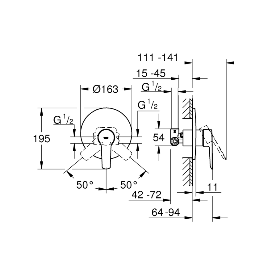 GROHE 32590002 - Sprchová baterie START lesklý chrom