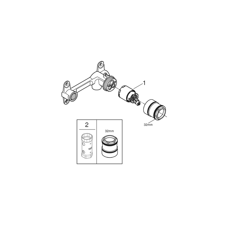 GROHE 32635000 - Podomítková baterie DN 15 DR- mosaz