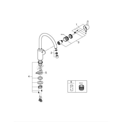GROHE 32661003 - Dřezová baterie CONCETTO lesklý chrom
