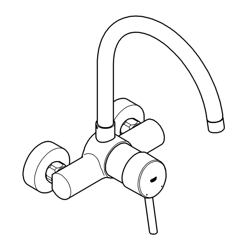 GROHE 32667001 - Dřezová baterie CONCETTO 280 mm lesklý chrom
