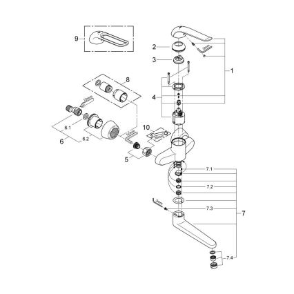 GROHE 32773000 - Umyvadlová baterie EUROECO SPECIAL 257 mm lesklý chrom