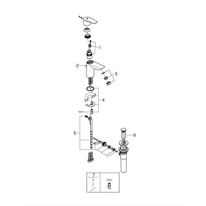 GROHE 32819001 - Umyvadlová baterie BAUEDGE 147 mm lesklý chrom