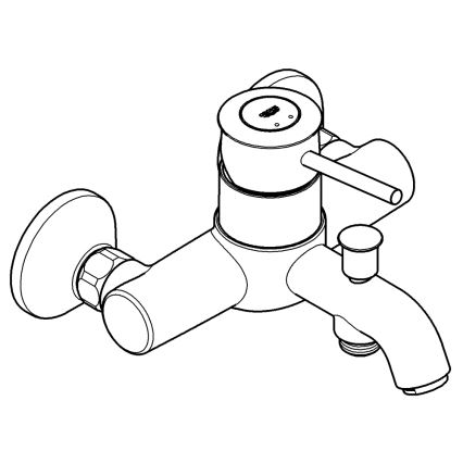 GROHE 32865000 - Vanová baterie BAUCLASSIC DN 15 lesklý chrom