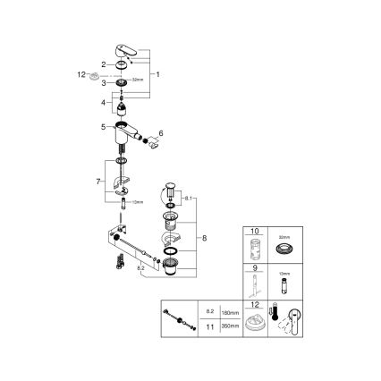 GROHE 32885000 - Bidetová baterie GET DN 15 lesklý chrom