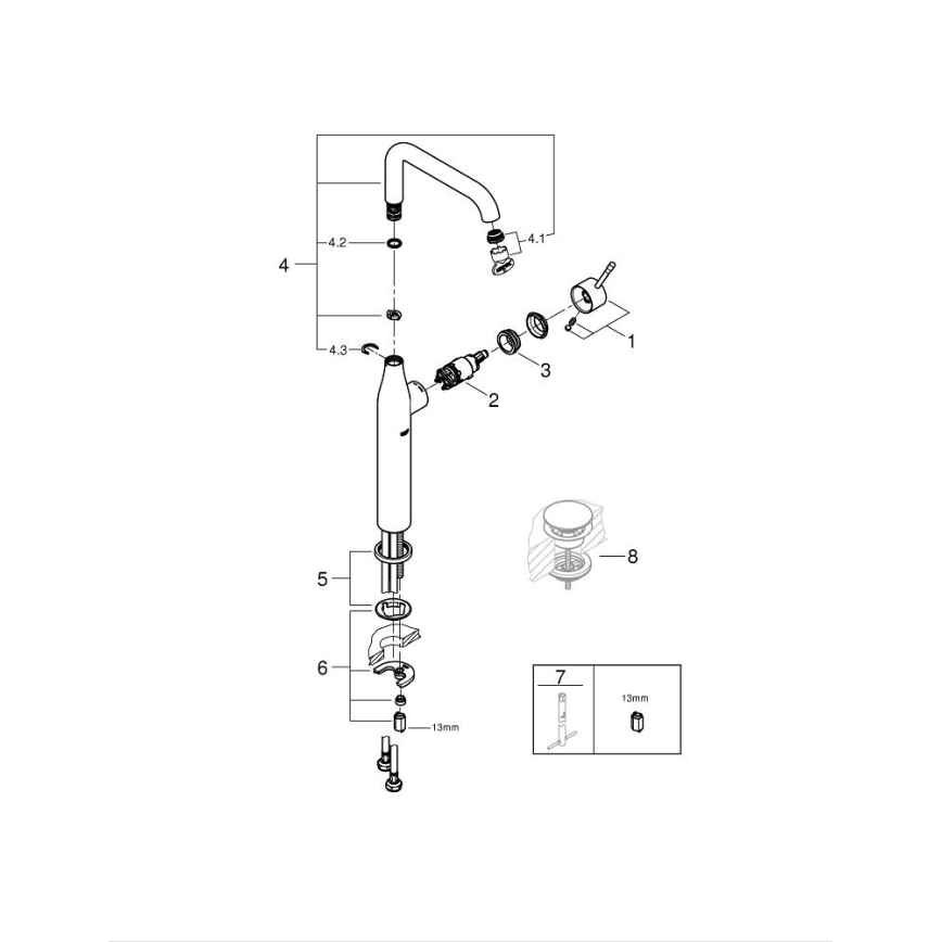 GROHE 32901GL1 - Umyvadlová baterie ESSENCE XL zlatá