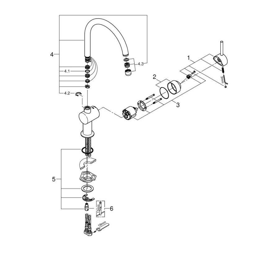 GROHE 32917KS0 - Dřezová baterie A DN 15 černá