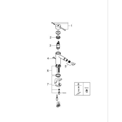 GROHE 32934001 - Bidetová baterie ESSENCE DN 15 lesklý chrom