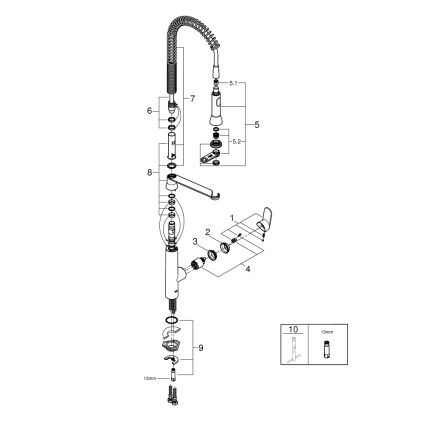 GROHE 32950000 - Dřezová baterie K7 lesklý chrom