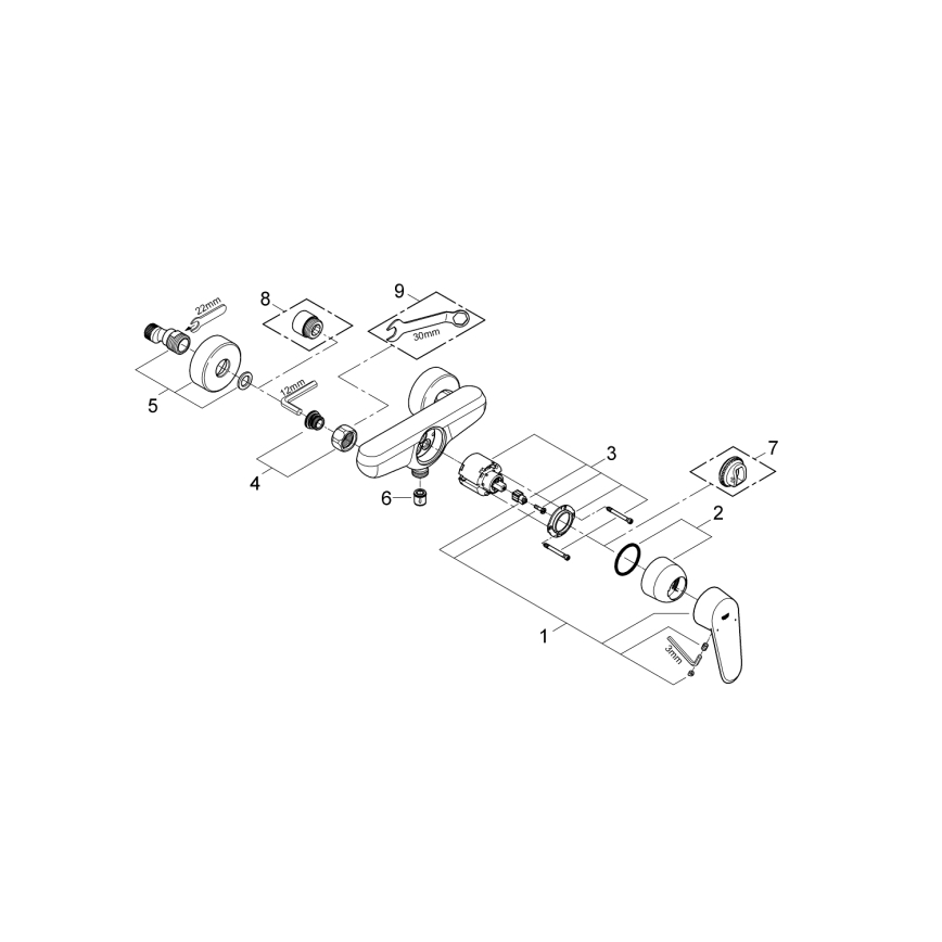 GROHE 33569002 - Sprchová baterie EURODISC COSMOPOLITAN DN 15 lesklý chrom
