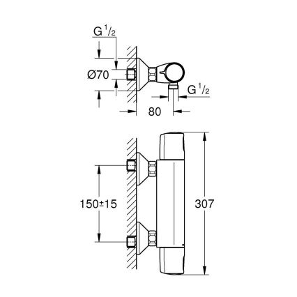 GROHE 34229002 - Termostatická sprchová baterie PRECISION TREND DN 15 chrom