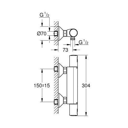 GROHE 345942430 - Termostatická sprchová baterie PRECISION START DN 15 černá