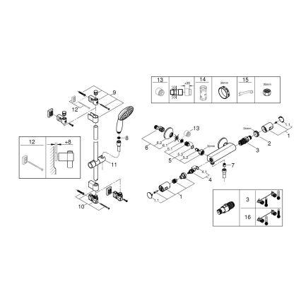 GROHE 34597001 - Termostatická sprchová baterie PRECISION START DN 15 chrom