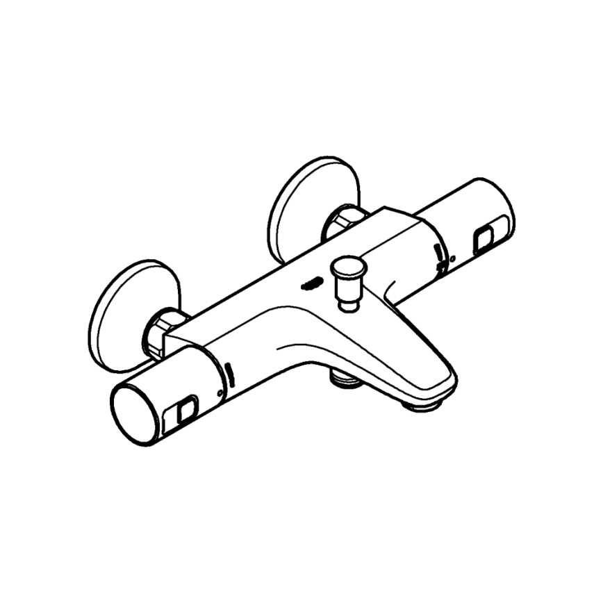 GROHE 345982430 - Termostatická vanová baterie PRECISION START 168 mm černá