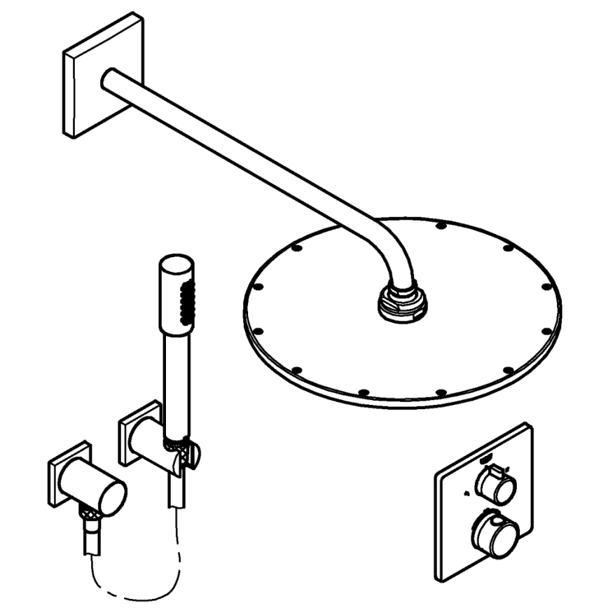 GROHE 34730000 - Sprchový set GROHTHERM RAINSHOWER COSMOPOLITAN 310 422 mm chrom