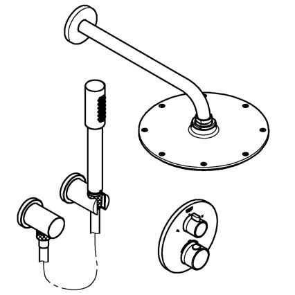 GROHE 34732000 - Sprchový set GROHTHERM RAINSHOWER COSMOPOLITAN 210 286 mm chrom
