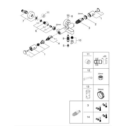 GROHE 34774000 - Termostatická vanová baterie PRECISION GET DN 15 lesklý chrom