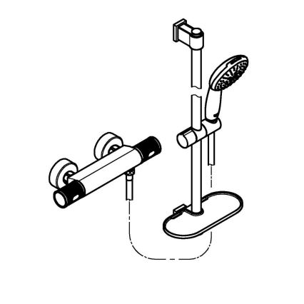 GROHE 34791001 - Termostatická sprchová souprava PRECISION FEEL 600 mm chrom