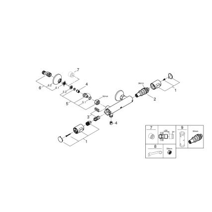 GROHE 34840000 - Termostatická sprchová baterie PRECISION DN 15 lesklý chrom