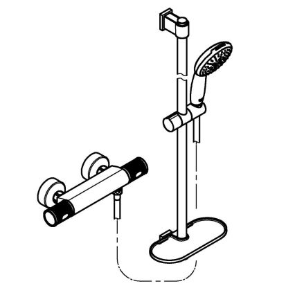 GROHE 34853001-Termostat. sprchová baterie PRECISION FEEL + souprava 90 cm chrom