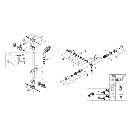 GROHE 34854001 - Termostatická sprchová baterie PRECISION START 900 mm chrom