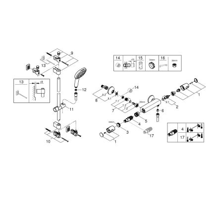 GROHE 34855003 - Termostatická sprchová baterie PRECISION TREND 150 mm chrom
