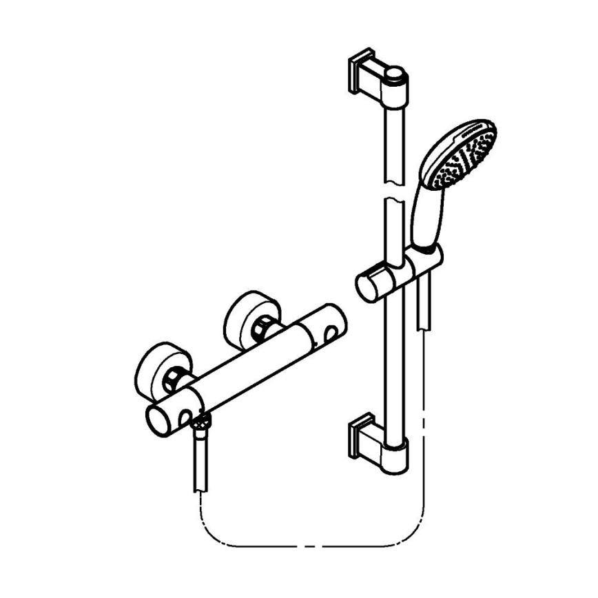 GROHE 34856000 - Termostatická sprchová baterie PRECISION GET 600 mm chrom