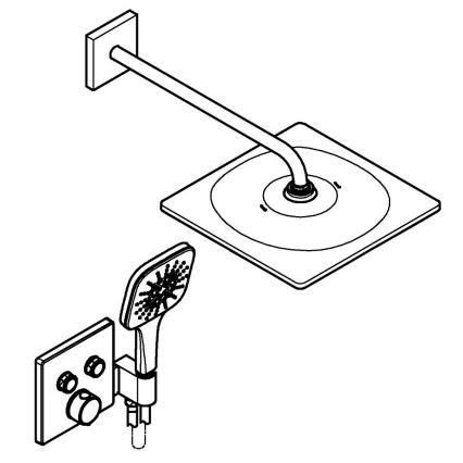 GROHE 34876000 - Sprchový systém PRECISION SMARTCONTROL 310 × 310 mm chrom