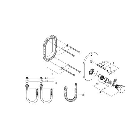 GROHE 36321000 - Samouzavírací sprchová baterie EUROSMART COSMOPOLITAN T chrom