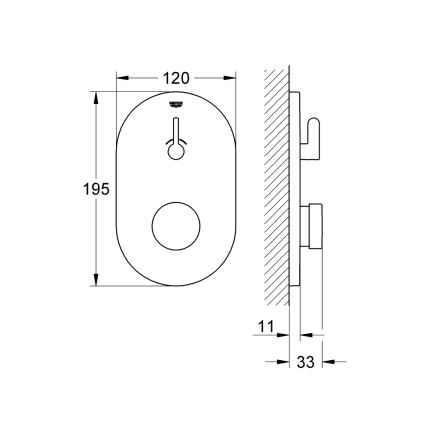 GROHE 36321000 - Samouzavírací sprchová baterie EUROSMART COSMOPOLITAN T chrom