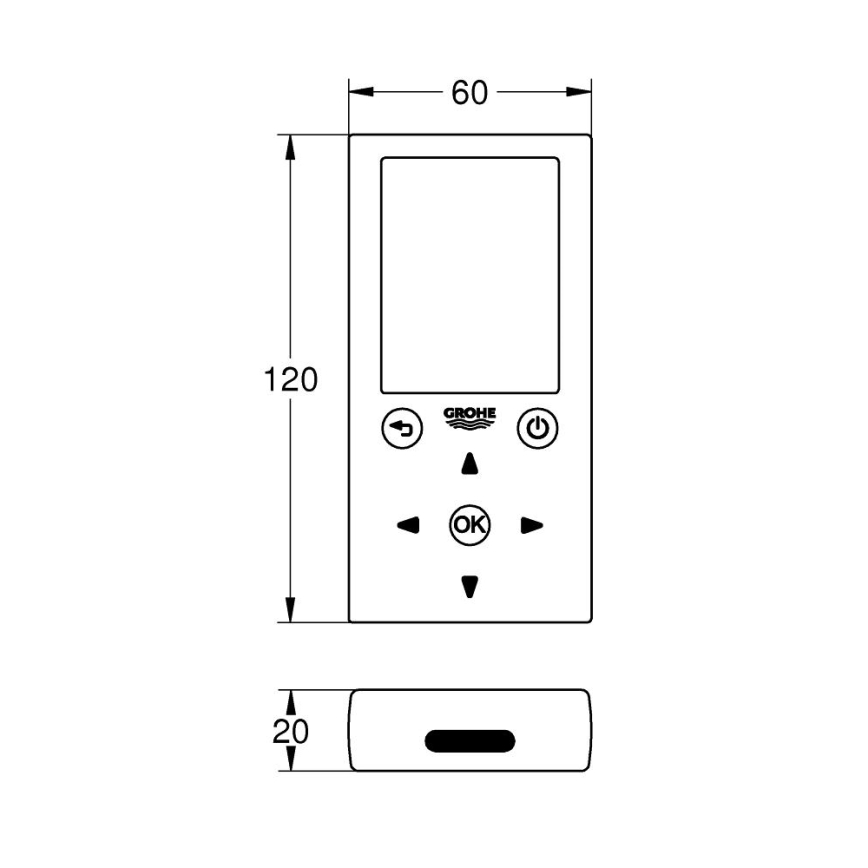 GROHE 36407001 - Dálkové ovládání lesklý chrom