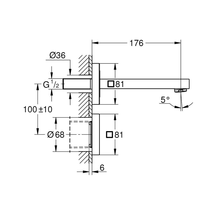 GROHE 36442000 - Infra elektronická baterie EUROCUBE E lesklý chrom