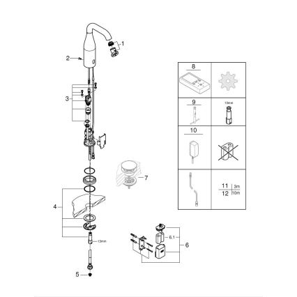 GROHE 36446000 - Infra elektronická baterie ESSENCE E lesklý chrom
