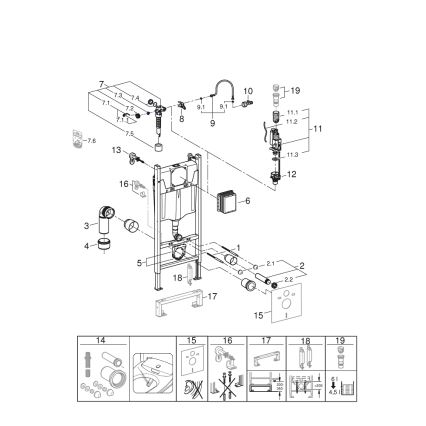 GROHE 36497000 - Modul pro WC SOLIDO 1,13 m bílá
